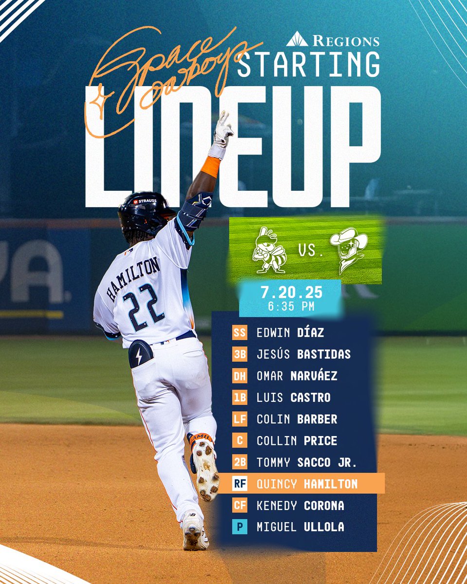 SLSpaceCowboys's tweet image. Series finale vibes ☀️
🆚: @SaltLakeBees
⚾️: 6:35 PM
📺: Bally Sports App
📻: bit.ly/422uSoE
🎟: bit.ly/3ZXempS
#Ascend x @RegionsBank