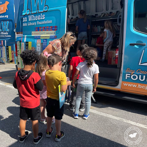 BWBooks's tweet image. Thanks to our partnership with BCPL Foundation, thousands of children in underserved communities get to build their own home libraries—one visit to the FLOW van at a time. Together, we're turning book deserts into places the bloom with possibility.