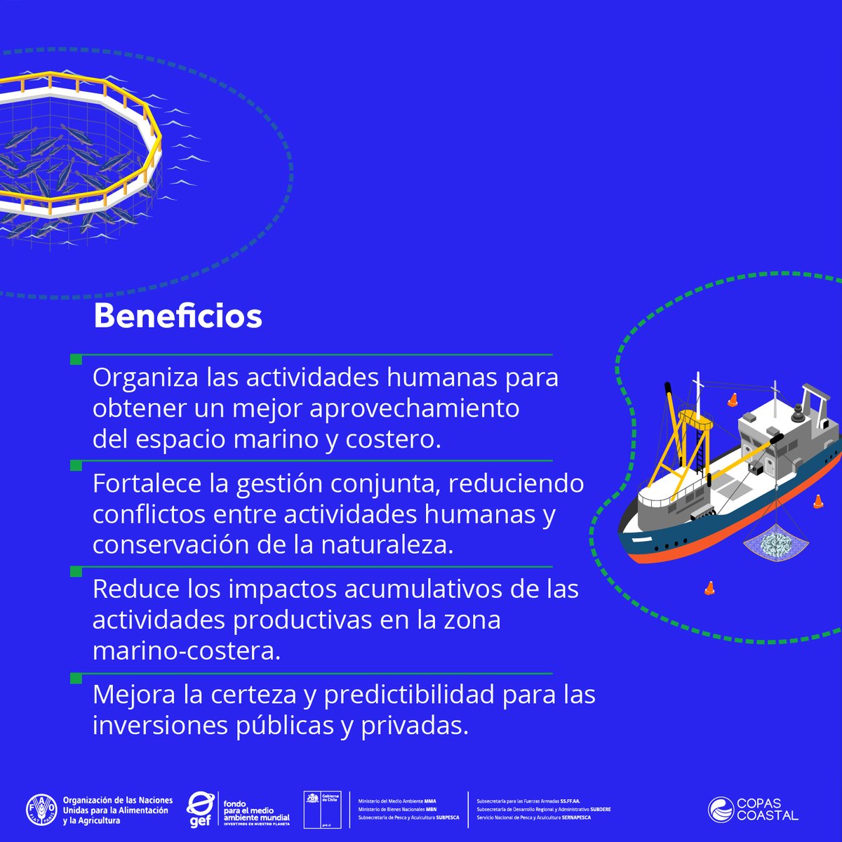 FAO Chile (@faochile) on Twitter photo La planificación espacial marina es clave para gestión y protección de espacios marino-costeros 🌊
Proyecto <a href="/theGEF/">Global Environment Facility (GEF)</a> #GobernanzaMarino de <a href="/MMAChile/">Ministerio del Medio Ambiente</a> <a href="/SubpescaCL/">Subpesca 🐟🇨🇱</a> <a href="/sernapesca/">Servicio Nacional de Pesca y Acuicultura 🇨🇱</a> que implementa <a href="/FAOChile/">FAO Chile</a> apoya elaboración de guía de zonificación de uso de borde costero con este enfoque La planificación espacial marina es clave para gestión y protección de espacios marino-costeros 🌊
Proyecto <a href="/theGEF/">Global Environment Facility (GEF)</a> #GobernanzaMarino de <a href="/MMAChile/">Ministerio del Medio Ambiente</a> <a href="/SubpescaCL/">Subpesca 🐟🇨🇱</a> <a href="/sernapesca/">Servicio Nacional de Pesca y Acuicultura 🇨🇱</a> que implementa <a href="/FAOChile/">FAO Chile</a> apoya elaboración de guía de zonificación de uso de borde costero con este enfoque