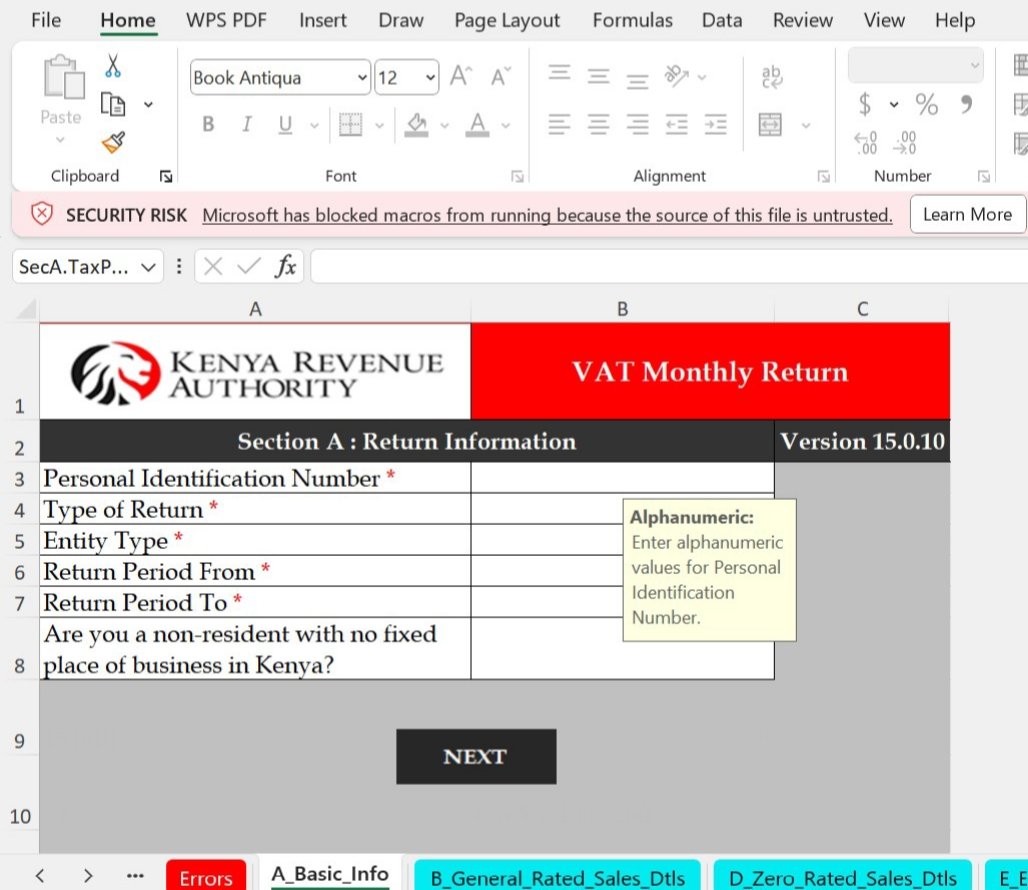 PManwari's tweet photo. @KRACare with all the money you collect, you can't find a better  and user friendly way for us to file the monthly returns we always have to use some corrupted Excels developed at Timbuktu? This is 2025 FYI. https://t.co/UjEZYxRSMl