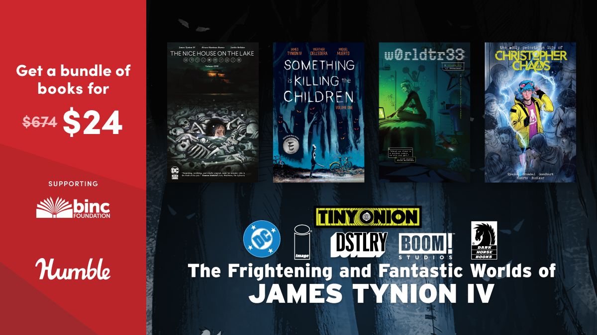 humble's tweet image. Her name is Erica Slaughter. She kills monsters. That is all she does, and she bears the cost because it must be done.
Something is Killing the Children and The Frightening and Fantastic Worlds of James Tynion IV support Binc Foundation | bit.ly/4m1elK6