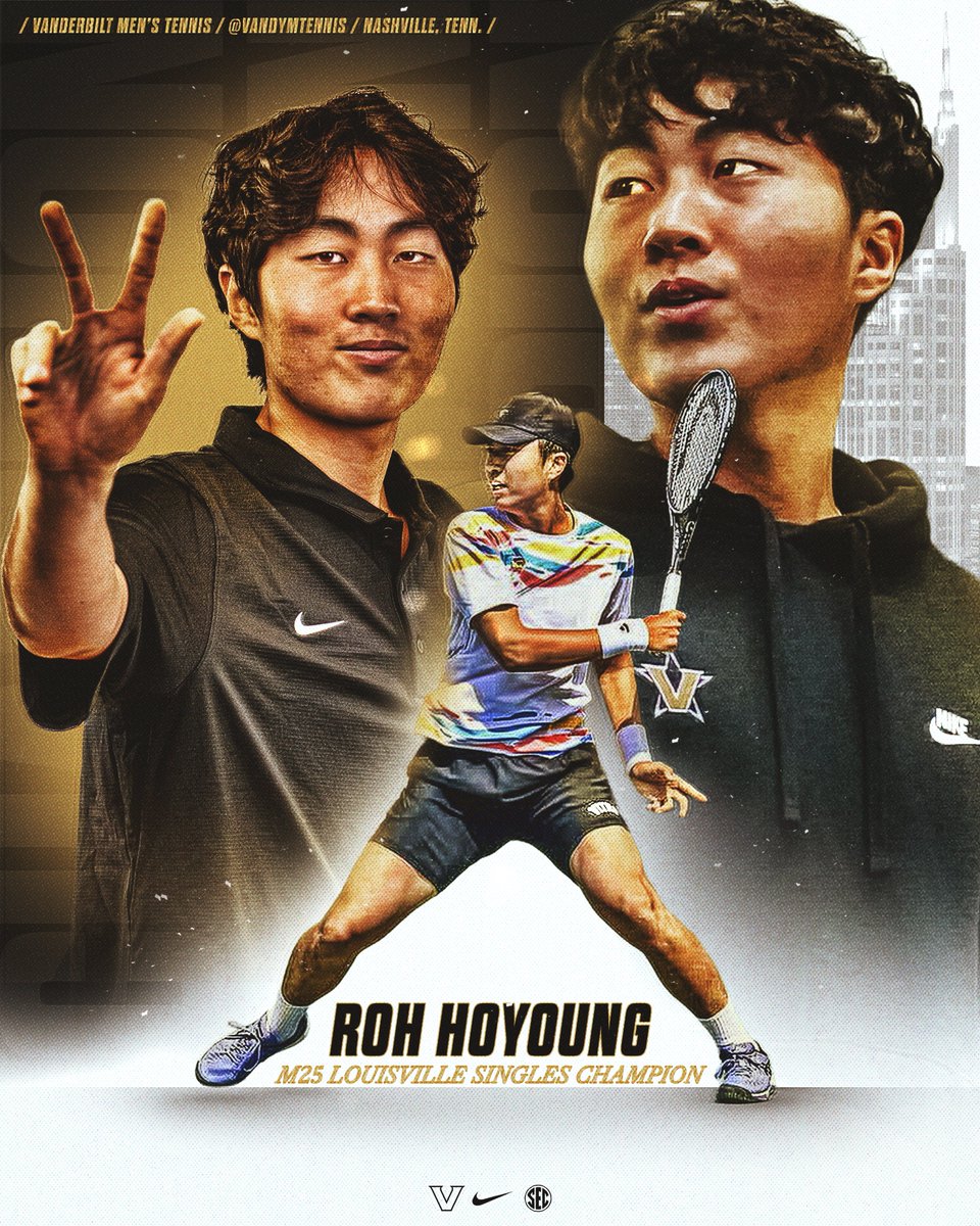 VandyMTennis's tweet image. First pro tourney win 👀
Roh Hoyoung is your @ITFTennis M25 Louisville singles champion ‼️
#FightDores ⚓️⬇️
