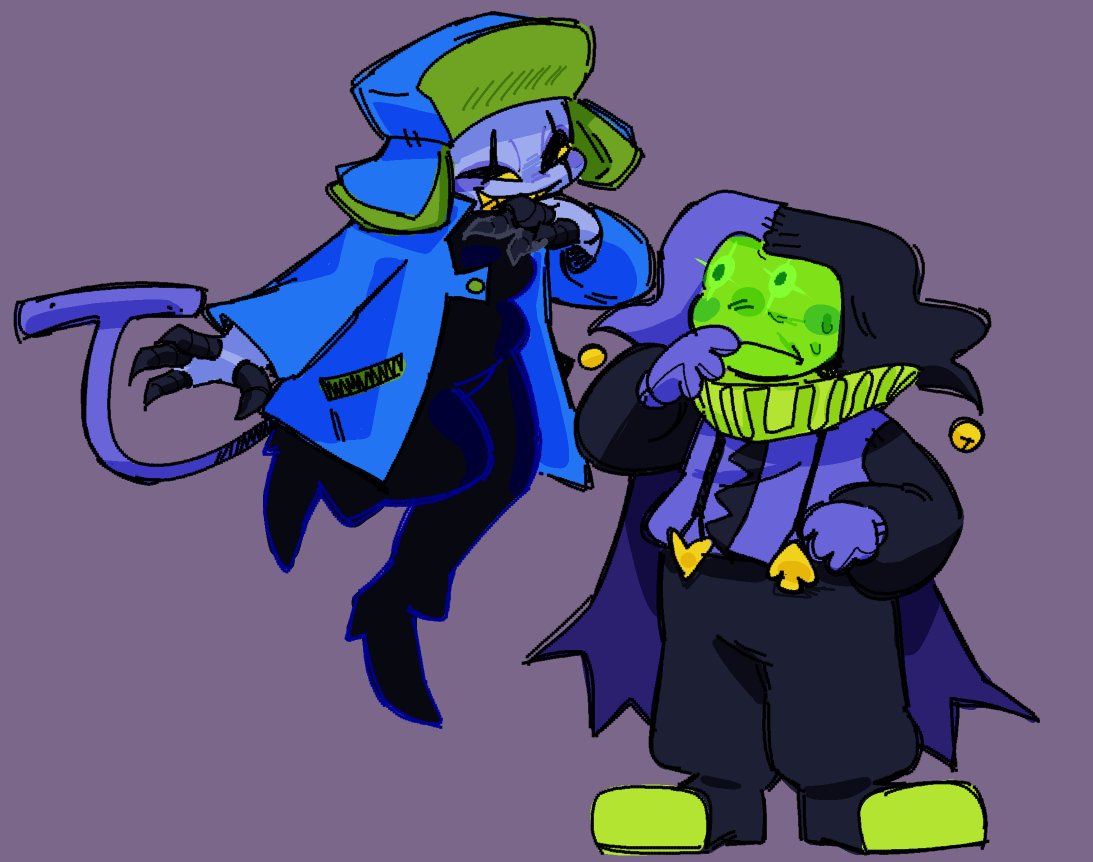 jevil_fucker's tweet photo. finee ill post art on here too #deltarune #ribbitmod #jevil art req by a friend https://t.co/MZnH2OS6lC