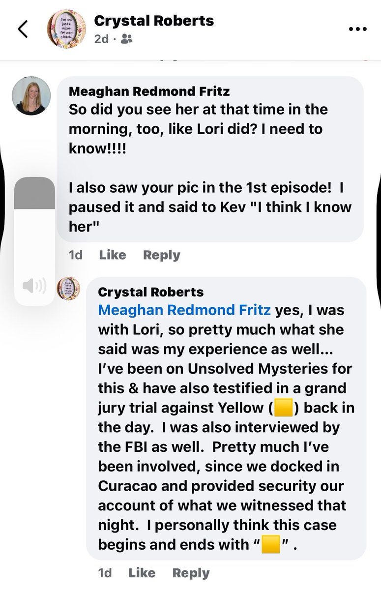 BradRad5Bradley's tweet image. From the last eyewitness on the ship that morning, Crystal Roberts. 👇