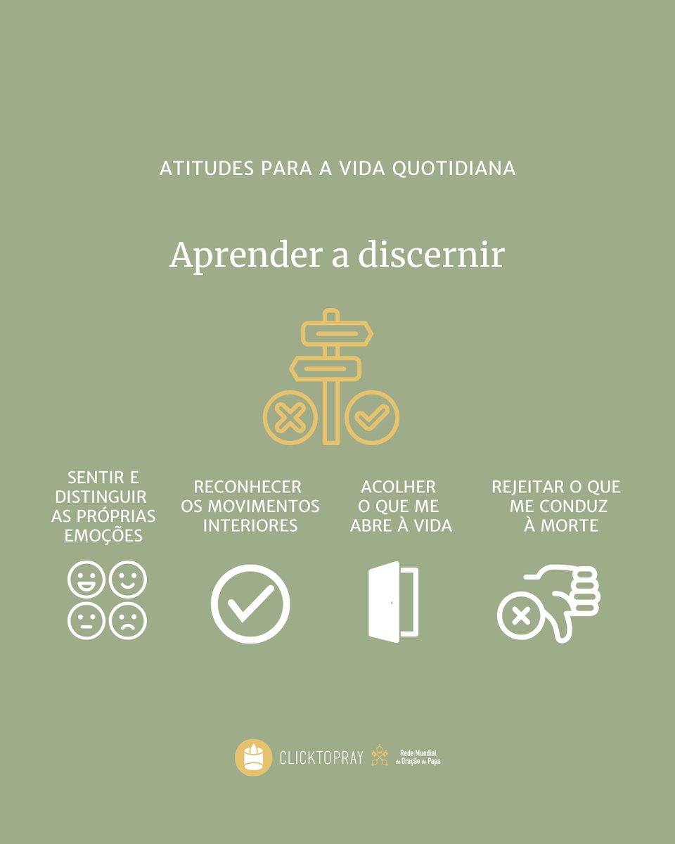 clicktopray_pt's tweet image. ➡️Convidamos-te a pôr em prática estas propostas que ajudam a tornar realidade a intenção de oração deste mês.

#Formação #Discernimento #Espírito Santo