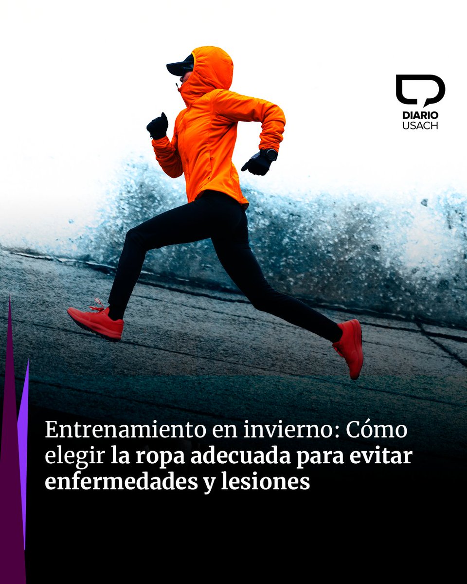 diariousach's tweet photo. 🟣#HechoEnDiarioUsach | Entrenamiento en invierno: Cómo elegir la ropa adecuada para evitar enfermedades y lesiones
https://t.co/chiR3nhcV7

🏃‍♀️Aunque las bajas temperaturas dificultan la práctica deportiva, especialistas recomiendan mantenerse activo durante esta estación. Vestirse por capas, evitar el algodón y elegir un calzado correcto son aspectos claves.