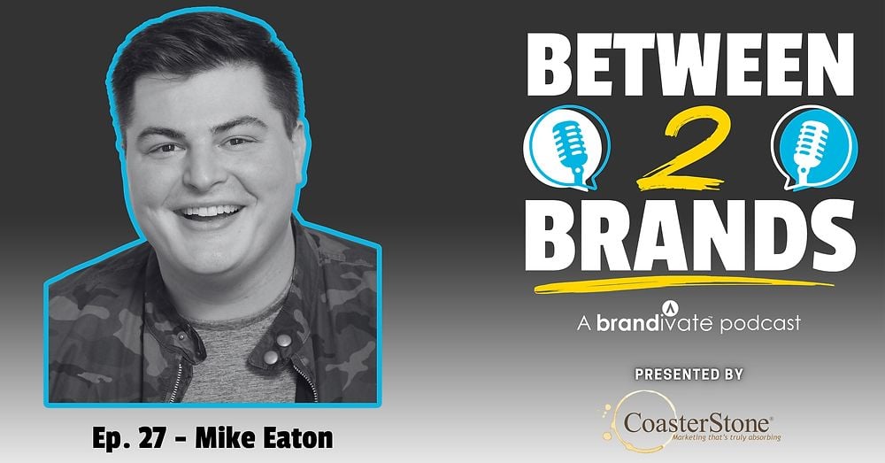 brandivatemktg's tweet photo. ZING! Time for Ep. 27 of the Between 2 Brands #podcast with @realbillpetrie. This week: promo industry quick hits and multi-line rep/comedian Mike Eaton answers “Five Easy Questions!” Thanks to #coasterstone for sponsoring!! https://t.co/48caISGQLZ https://t.co/fH9qH9S4Jt