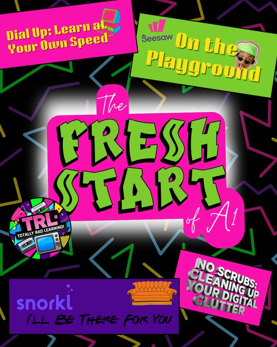 It’s induction week eve! We love working with first year teachers. Check out our totally rad sessions that we are hosting this week to support tier one instruction and best practices with technology use in the classroom! #AndersonOne #TRL #ProfessionalLearning #90s