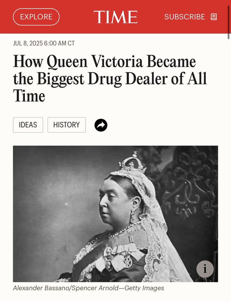 bombonanton1o's tweet image. Queen Victoria sounding like Trump. She thought the “trade deficit” with China was too high because the British drank too much tea, so she decided to flood China with opium. Trump’s philosophy on trade really is stuck back the 19th century.