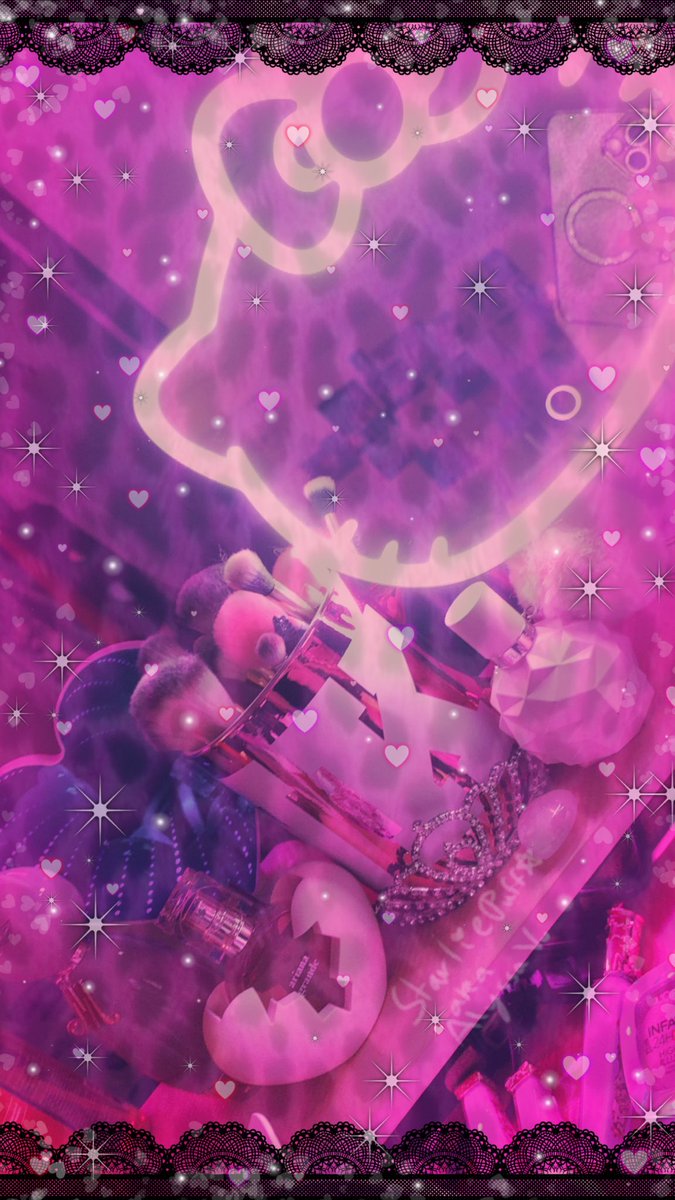 starlie_puff's tweet image. Made this y2k McBling aesthetic edit of the vanity part of my gaming desk lol