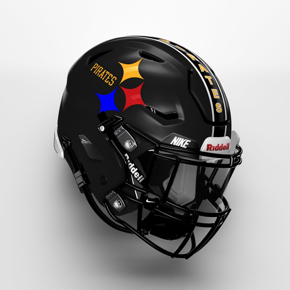 HelmetMissouri's tweet image. New look #⃣3⃣3⃣ for the '25 season; the Pleasant Hope Pirates!
The design is a nod to the 3 schools that coop; one color from each school.
Huge thanks to the Pirates for choosing @417helmets again this season!