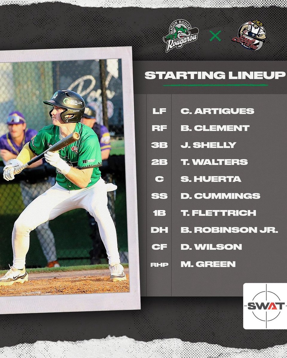 BRRougarou's tweet image. Sunday Starters
#BatonRougeRougarou #Baseball #TCL #SummerBaseball #Gameday #FirstPitch
#AcadianaCaneCutters #SWAT