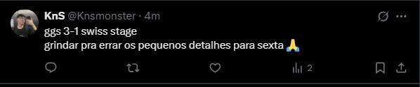 <a href="/Knsmonster/">KnS</a> é isso irmão erramos mto pouco hoje, trabalhar pra erra um pouco mais na sexta🙏
