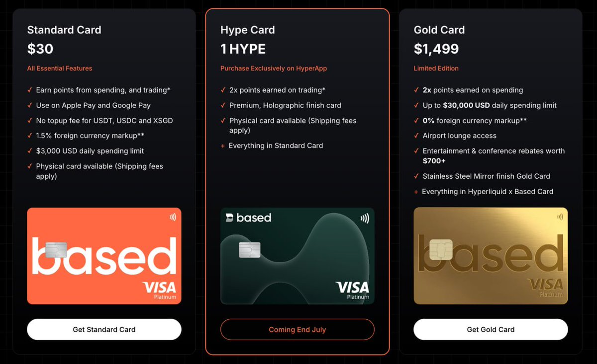 Basedapp (@basedappHQ )- 스탠다드카드 9장 기버웨이 (Virtual)

 몇일동안 버그 제보하고 기능요청하면서 못살게 굴었더니  $30 상당의 스탠다드카드 (버츄얼, 실물x) 9장 지원해줬습니다.
  *$70 더 내면 실물카드도 발급 가능하긴 합니다.. 
 - 삼성페이 o
 - 애플페이 승인 대기 중

 참여방법 :
