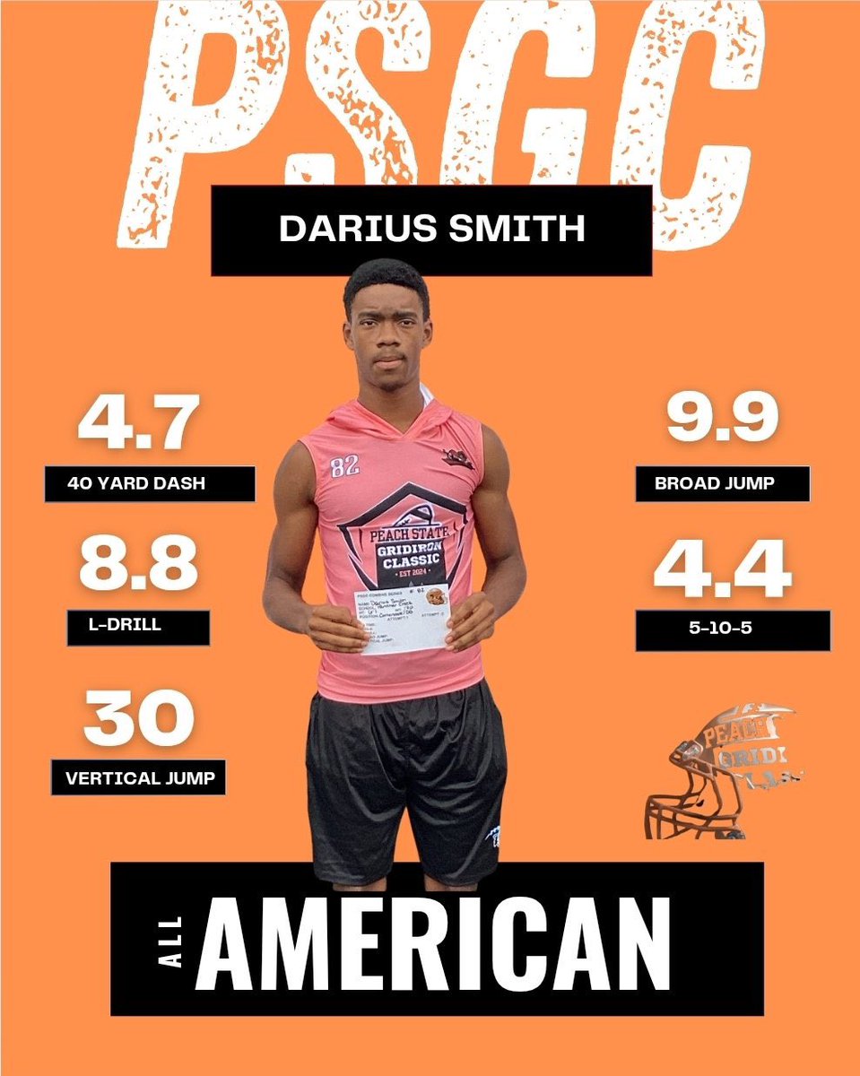 Darius "Mr. LockDown" Smith (@dariussmith429) on Twitter photo Thank you <a href="/PSGC2024/">🍑Peach State Gridiron Classic All-American Game🍑</a> for the evaluation at the combine, and a big thanks to <a href="/CoachDaniels06/">Coach Daniels</a> for the opportunity to participate and for sharing valuable information at the end. Thank you <a href="/PSGC2024/">🍑Peach State Gridiron Classic All-American Game🍑</a> for the evaluation at the combine, and a big thanks to <a href="/CoachDaniels06/">Coach Daniels</a> for the opportunity to participate and for sharing valuable information at the end.