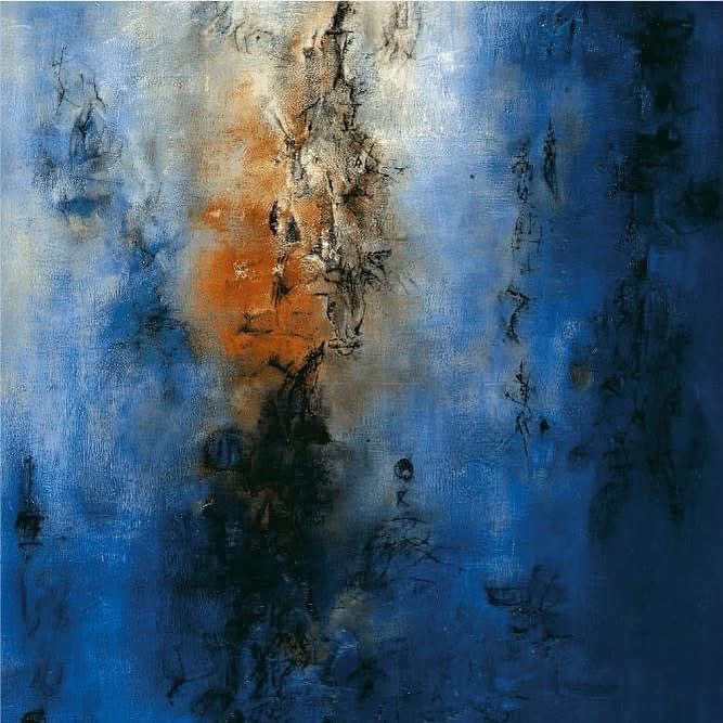 AlBlaineau's tweet image. Galaxie lointaine ? Non, profondeur et beauté d’un Zao Wou-Ki