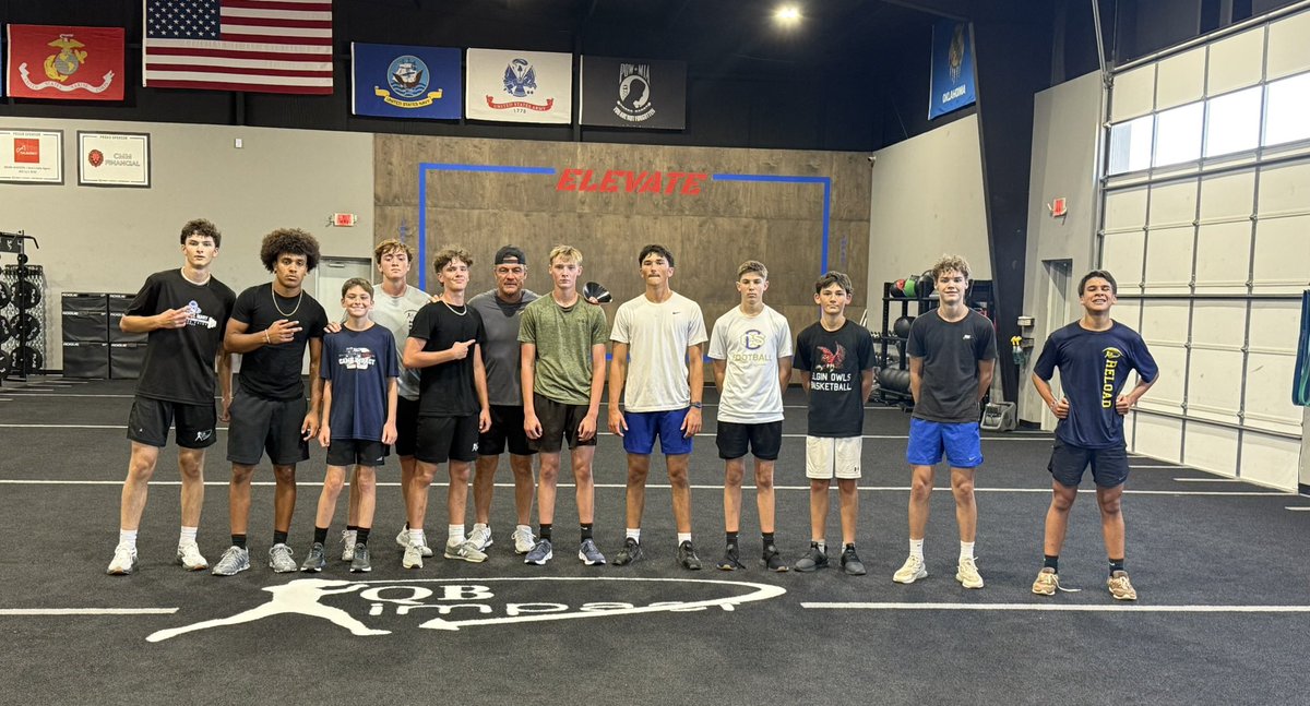 QBimpact's tweet image. QB WORK DAY!  Proud of this group of “Gunslingers!”  

From Mustang, Edmond North, Elgin, Harrah, Okemah, CCS, and Pauls Valley they all would have made their Coaches and programs proud.  Great day of work, goal to be a great teammate and help their program WIN games!!