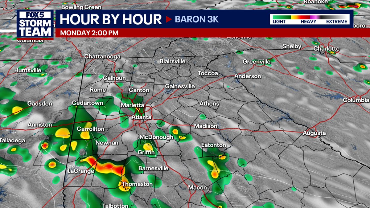 Numerous thunderstorms that could be strong to severe will return to North Georgia Monday afternoon.