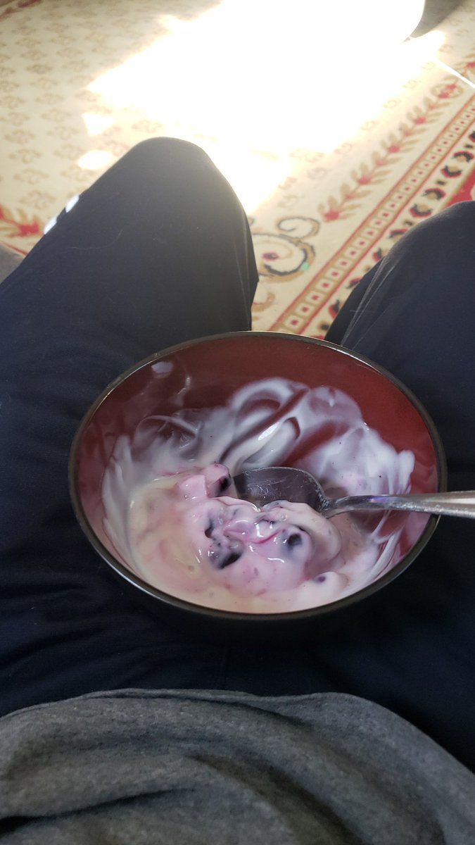 I'm not a homo, but frozen blueberries in vanilla yogurt is fuggin good!