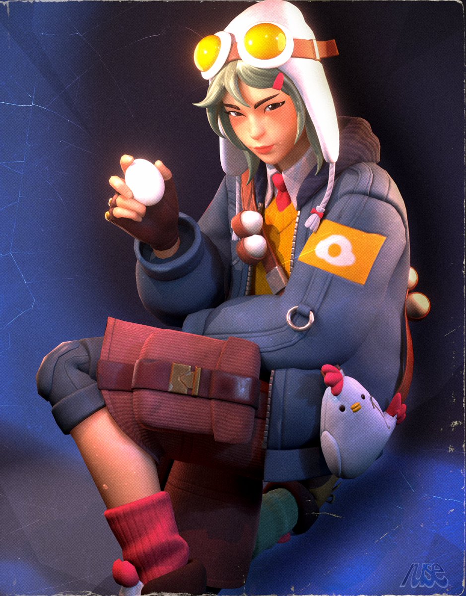ruseclouds's tweet image. chicken girl finds an egg