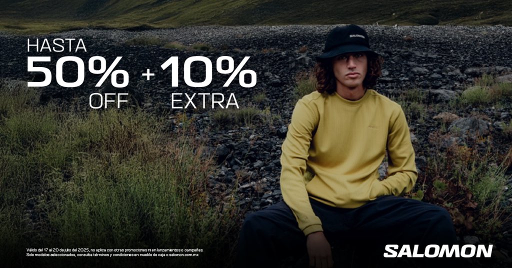 Plaza Satélite (@psatelite) on Twitter photo Hasta 50% de descuento + 10% extra en tus productos favoritos. ⛰️
Ya sea que corras en montaña, entrenes en ciudad o busques aventura sin límites, este es el momento perfecto para equiparte.
Solo por tiempo limitado en <a href="/SalomonMex/">Salomon México</a> de Plaza Satélite. 💥 Hasta 50% de descuento + 10% extra en tus productos favoritos. ⛰️
Ya sea que corras en montaña, entrenes en ciudad o busques aventura sin límites, este es el momento perfecto para equiparte.
Solo por tiempo limitado en <a href="/SalomonMex/">Salomon México</a> de Plaza Satélite. 💥