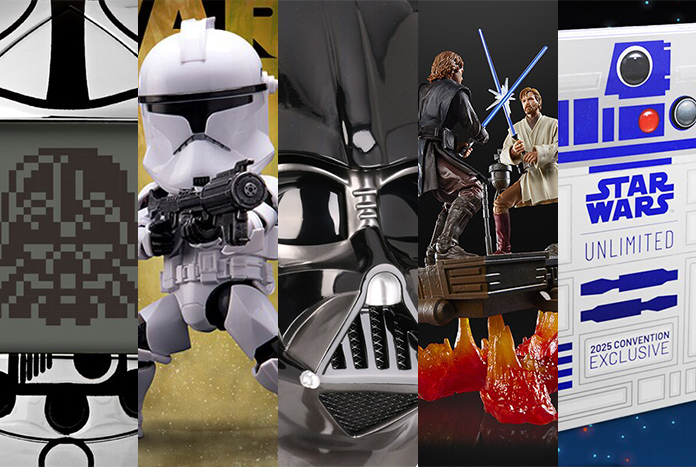 JediNewsNetwork's tweet image. A Closer Look at Some of the Star Wars Exclusives at SDCC 2025 - jedine.ws/owg7 #StarWars @Jazwares @Hasbro #TheBlackSeries @Hallmark @FFGames #StarWarsUnlimited @DenuoNovo @beast_kingdom @BandaiCollect #SDCC2025 #SDCC25 @StarWars