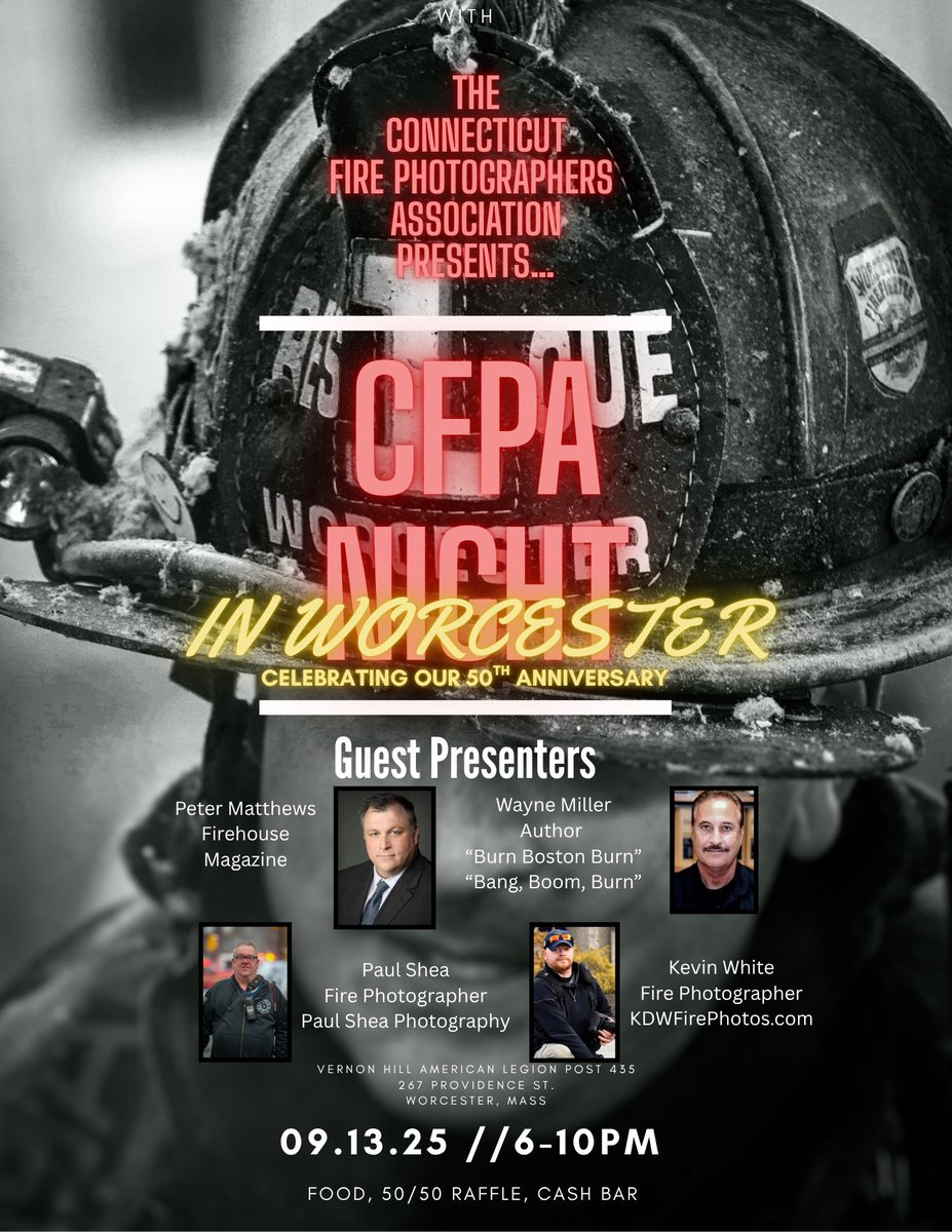 The CFPA are proud to announce

CFPA NIGHT in WORCESTER 

W/ SPEAKERS &amp; PRESENTERS 

$20 

FOOD, 50/50 RAFFLE, CASH BAR

TICKETS:
eventbrite.com/e/cfpa-night-w…