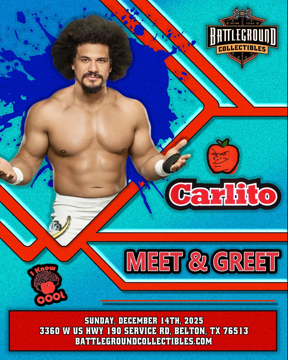 BattlegroundTex's tweet image. Sunday, December 14th from 1-4pm. @Litocolon279 is headed to Battleground Collectibles in Belton, Texas!