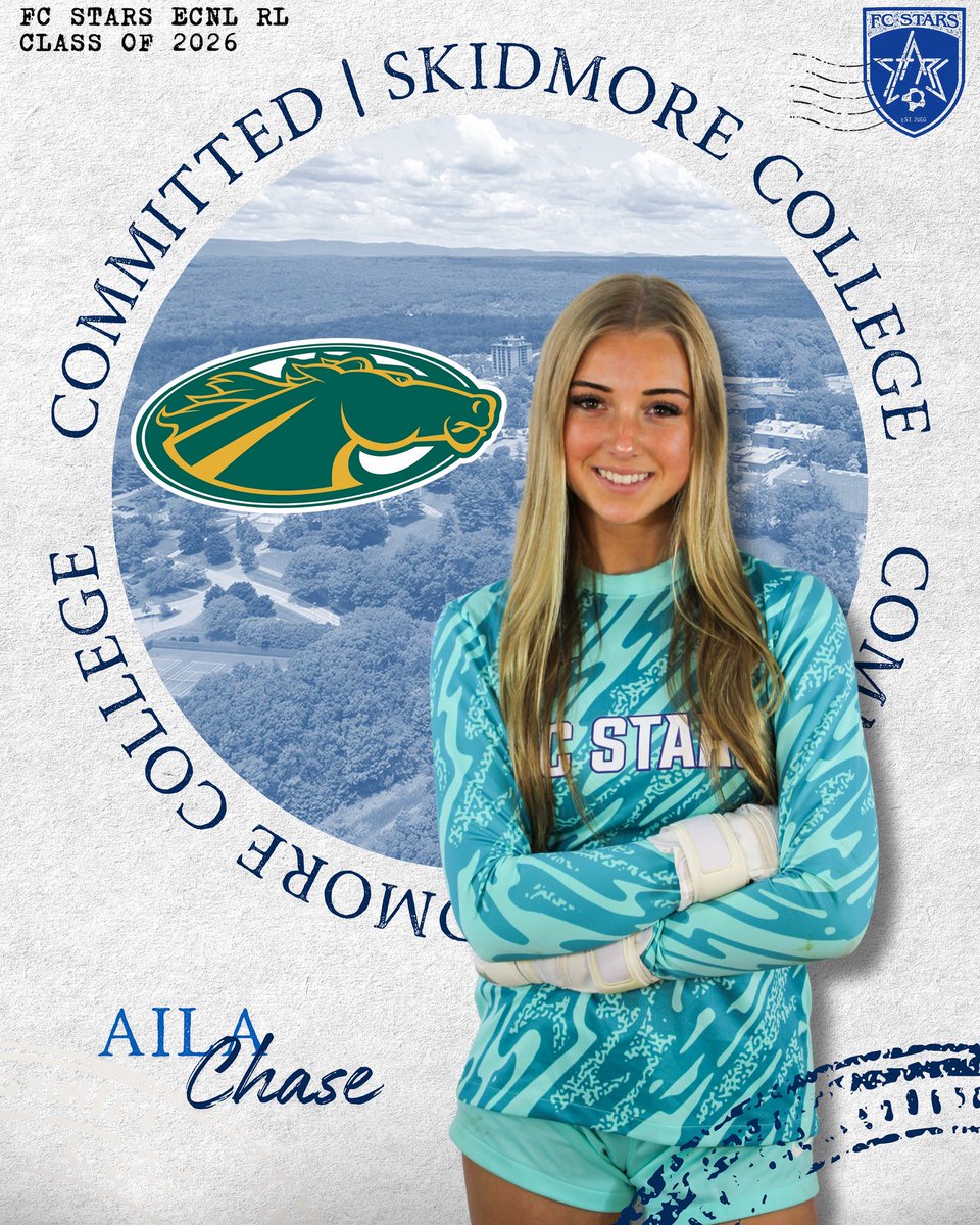 starsofma's tweet photo. Congratulations to FC Stars ECNL RL Blue player, Aila Chase, on her commitment to play soccer at Skidmore College! ⭐️🐎
#FCStars #StarsNation #ProvenPathway #GoTBreds https://t.co/mWwbsK0Lir