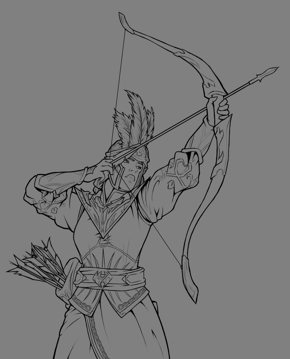 High Elf archer practice