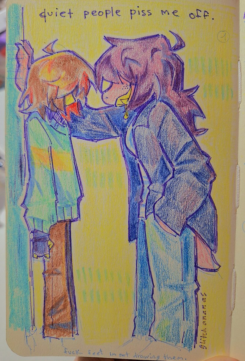 glitchananas's tweet image. i know she grabbed them by their clothes or something but its a kabedon now so enjoy :3c
#krusie