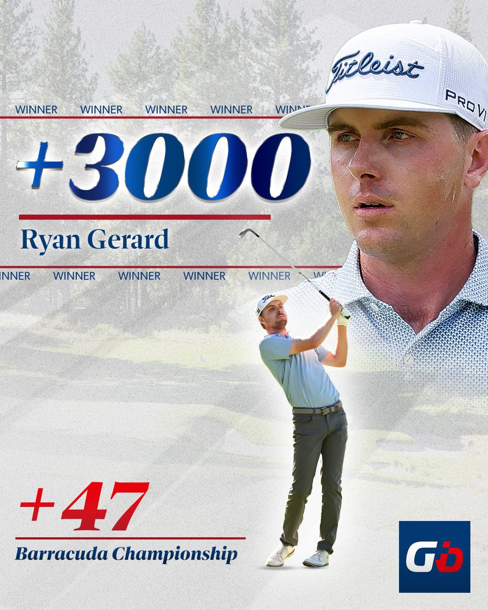 Golfbet's tweet image. A winner for the first time @CudaChamp🏆
Ryan Gerard gets it done in Tahoe!