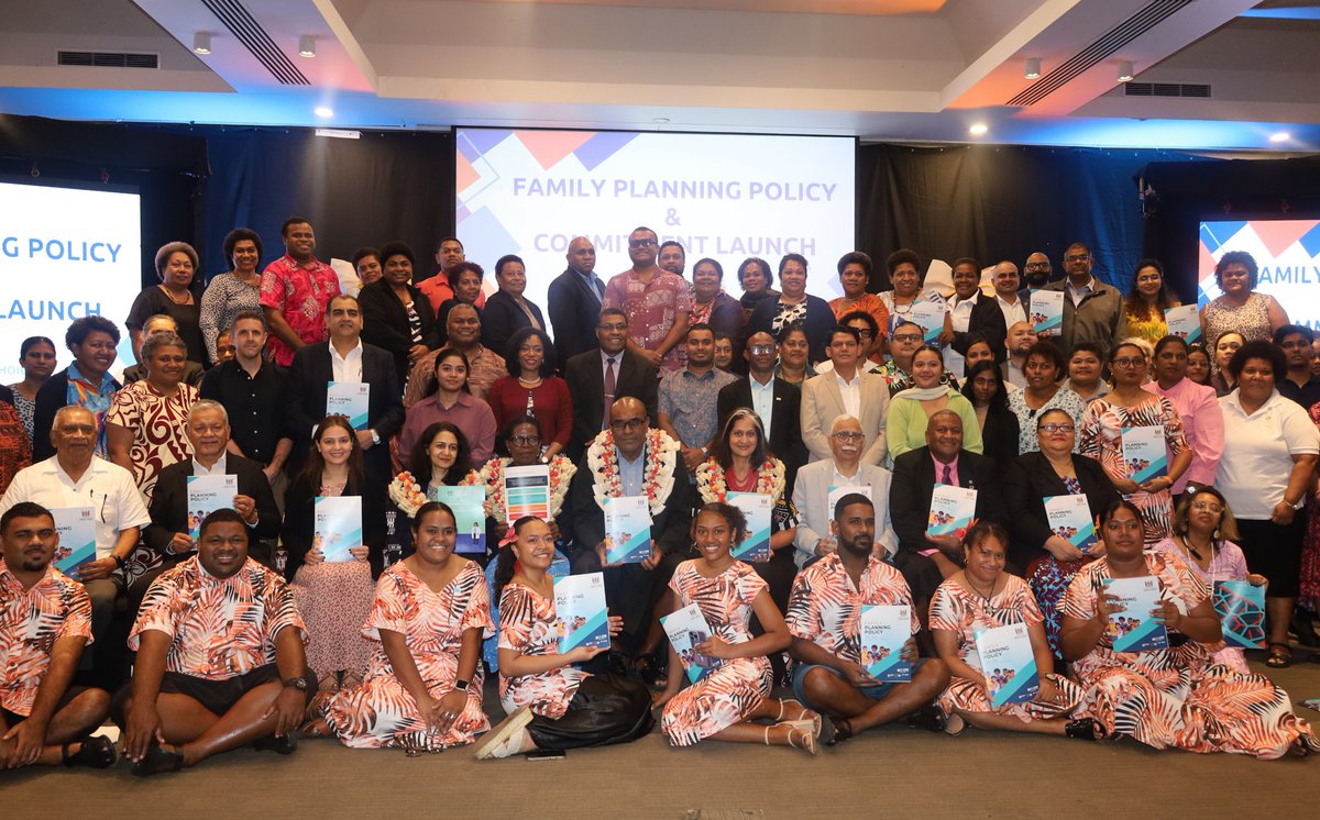 UNFPAPacific's tweet image. Today, @FijiGovernment, through @MOHFiji, with support from @UNFPAPacific, launched its first-ever National Family Planning Policy & FP2030 Commitment - advancing rights, equity & access for all.
Cc: @dfat @FP2030Global @UNinFiji
#FP2030 #FamilyPlanning #UNFPAPacific