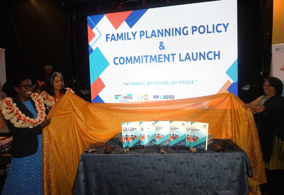 UNFPAPacific's tweet image. Today, @FijiGovernment, through @MOHFiji, with support from @UNFPAPacific, launched its first-ever National Family Planning Policy & FP2030 Commitment - advancing rights, equity & access for all.
Cc: @dfat @FP2030Global @UNinFiji
#FP2030 #FamilyPlanning #UNFPAPacific