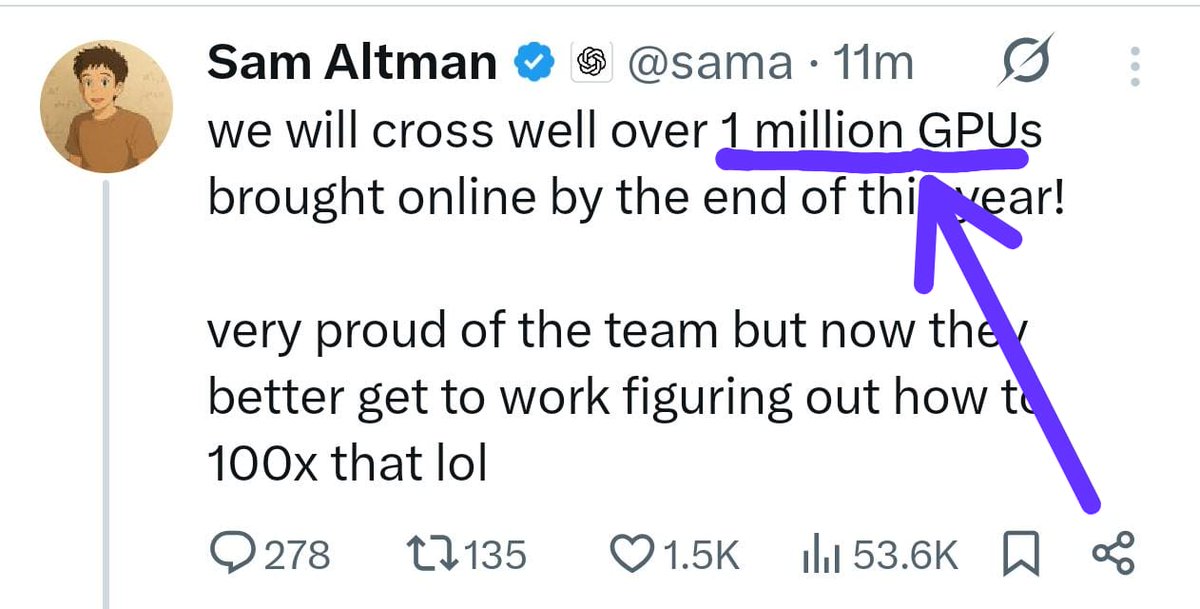 amXFreeze's tweet image. OpenAI is set to cross 1M GPUs by the end of the year
Elon set the bar so high now they're desperate to cross this bridge....
Meta plans to build a data center bigger than a Manhattan in size
Elon is also planning to reach 1 million GPUs for xAI data center..
Wonder who…
