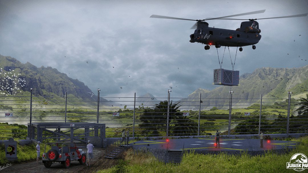 ATMOvfx's tweet image. Mid senior artist Albert presents this awesome concept/ matte painting work for Jurassic park! #jurassicpark #helicopter #dinosaur #attentiontodetail #conceptart #midseniorartist #helipad #mattepainting 

Checkout more work from Albert here on ATMO!
atmovfx.com/artist/241/alb…