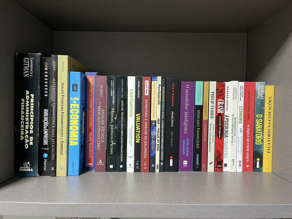 alexeconomist's tweet image. Uma das paixões que tenho são meus livros. Os mais novos ficam no escritório e os mais antigos guardo em um armário.
Uma “pequena” organização @laramaximo_