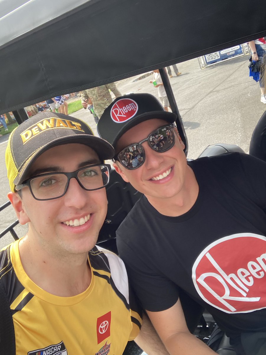 BrodyMK64's tweet image. I met my favorite driver today :) @CBellRacing @JoeGibbsRacing @rheemracing