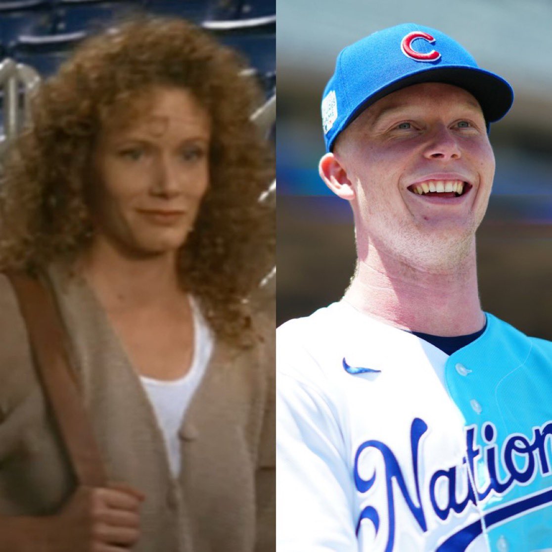 The mom from Little Big League, Ashley Crow, is the actual mom of Cubs Pete Crow-Armstrong
