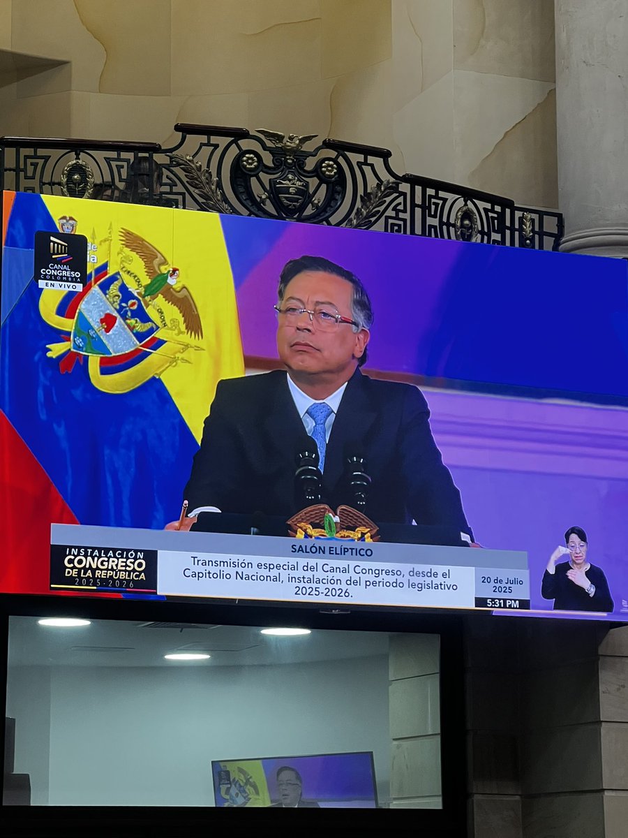 Julián Gallo (@jgallocomunes) on Twitter photo El presidente <a href="/petrogustavo/">Gustavo Petro</a> en la instalación del Congreso: “Ahora debatimos aquí sobre los problemas del pueblo y eso sí se llama democracia”. El presidente <a href="/petrogustavo/">Gustavo Petro</a> en la instalación del Congreso: “Ahora debatimos aquí sobre los problemas del pueblo y eso sí se llama democracia”.