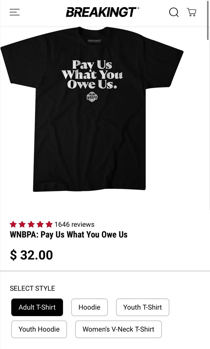_girltalk's tweet image. They are actually selling the shirt *linked by the WNBPA instagram*
breakingt.com/products/wnbpa…