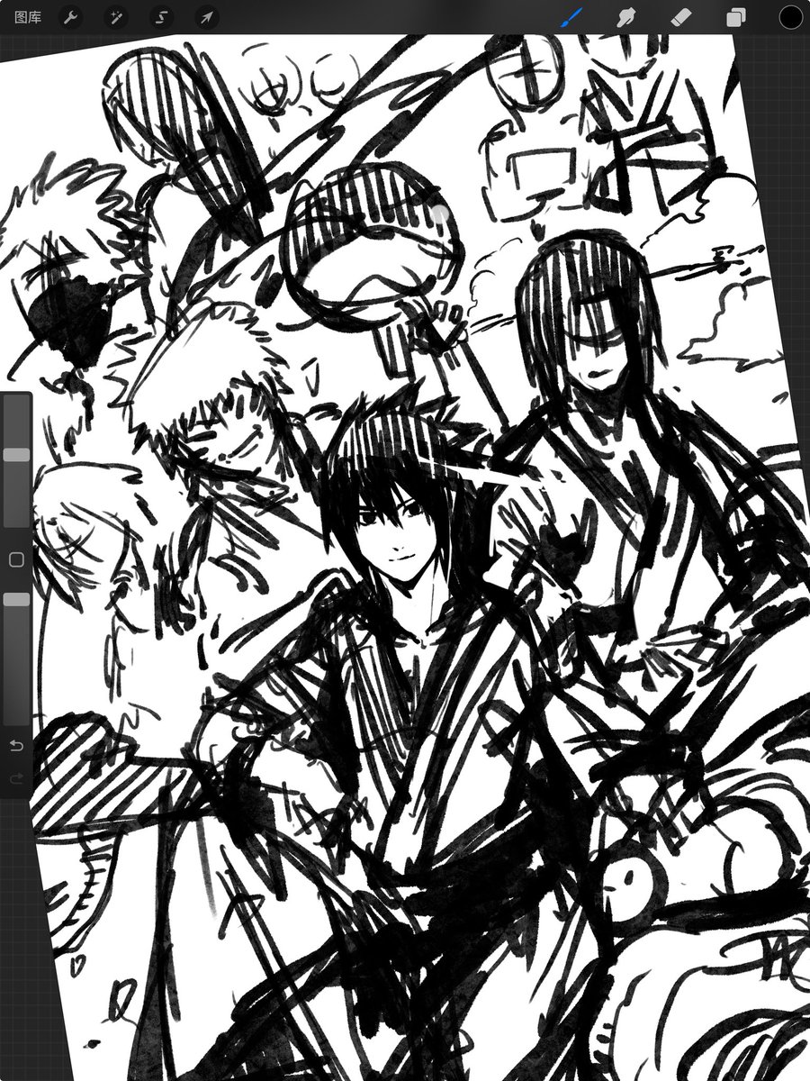 UncleXiaohan's tweet image. 睡不著畫了佐助的 生日賀圖草稿
最近的睡眠狀態一直很差，身體狀況也有問題❌
#NARUTO #sasuke
