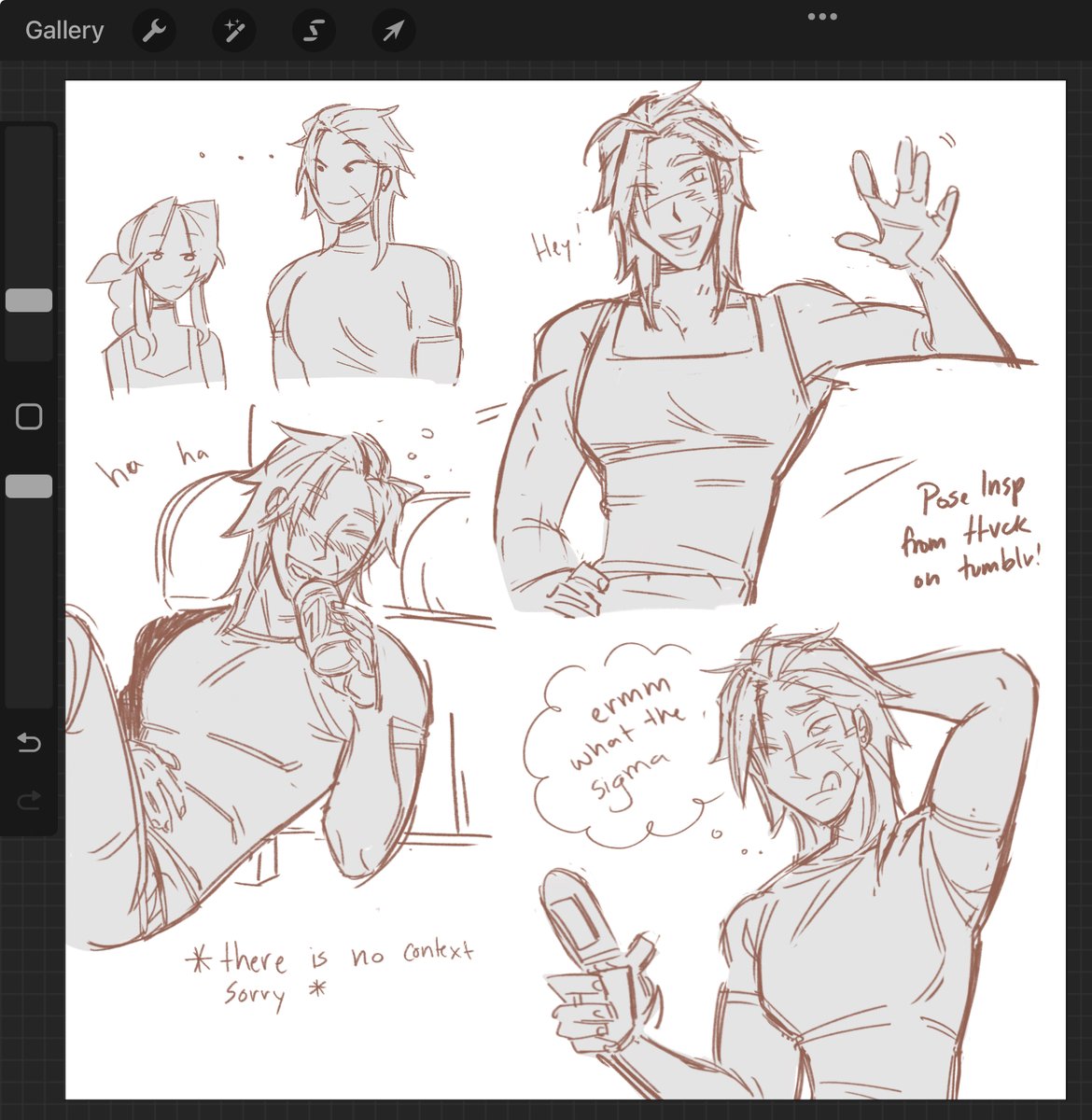 _GlowGloss's tweet image. Forgot how to draw muscular dudes so i forced Zack to be my guinea pig 
#zackfair #scribbles