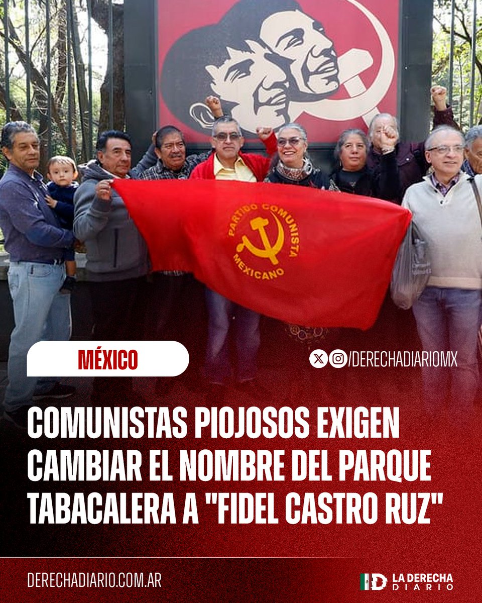 🚨🇲🇽🇨🇺 | Mándelos al psiquiátrico: Una bola de comunistas piojosos exigió cambiar el nombre del Parque Tabacalera en la alcaldía Cuauhtémoc por el del terrorista comunista "Fidel Castro Ruz".