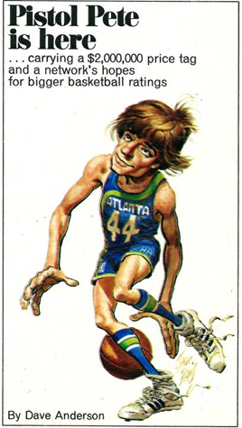 dbgiant's tweet image. There wasn't a lot of NBA games on TV back in 1970-71, but television stations were hoping to get bigger ratings with a high-priced rookie named Pete Maravich coming into the league.