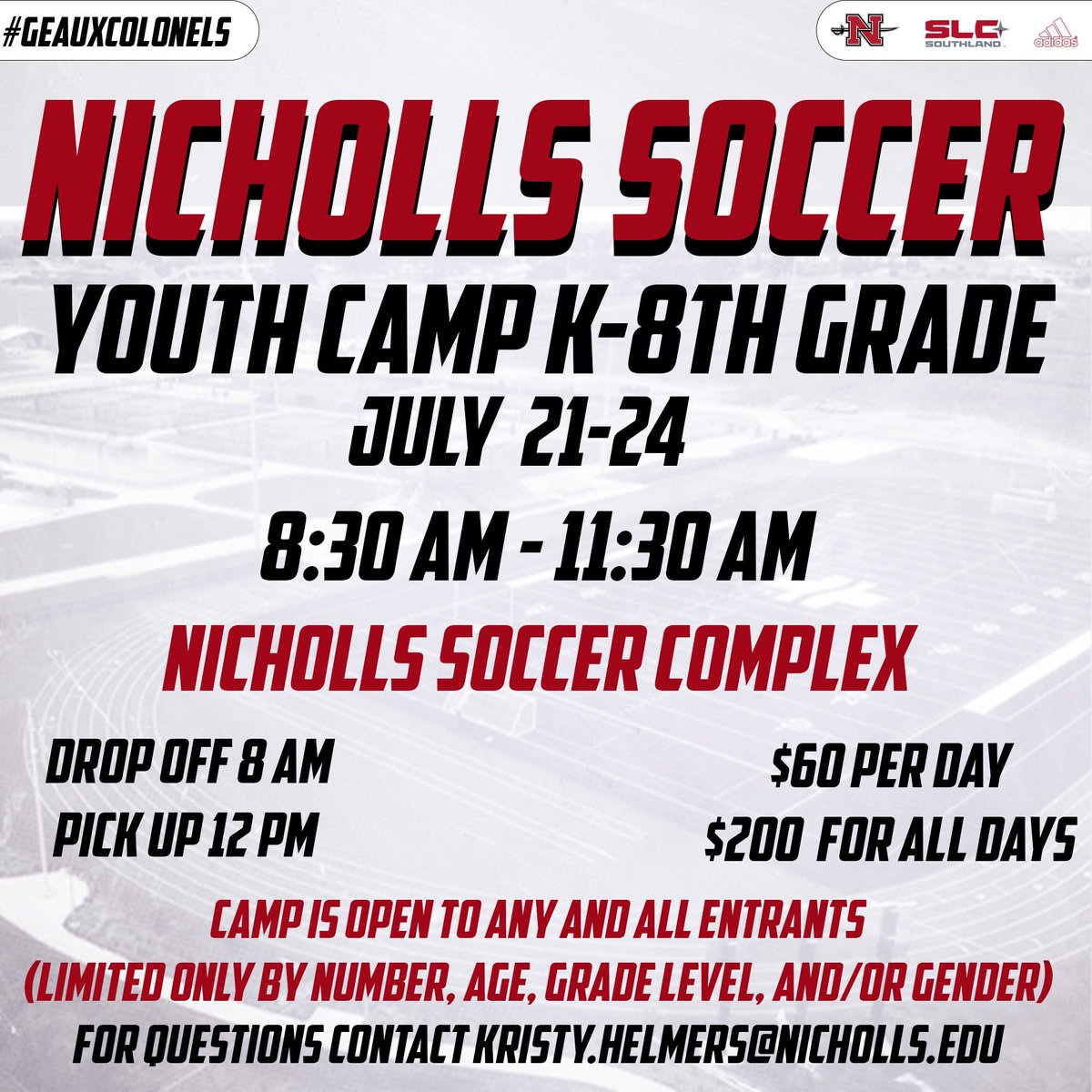 Nicholls_SOC's tweet image. There are still spots available to sign up for our Youth Camp this week ⤵️
contedu.nicholls.edu/wconnect/ace/C…
