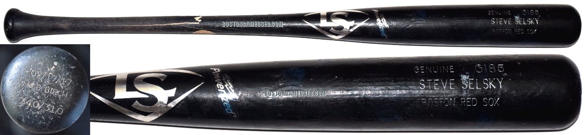 soxbats's tweet image. Happy birthday to Steve Selsky, he had 9 ABs for the @redsox in 2017 and here is a game used bat that he used that year. Part of our collection of gamers for every position player with an at bat for the Sox from 1960 to the present. Over 580 players and need 4 to complete.
