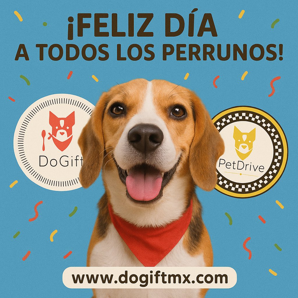 dogiftmx's tweet image. 🐶 Es el Día del Perro y en DoGift &amp;amp; PetDrive estamos de fiesta! 🎈🐾

¡todos los perrunos merecen un festejo con premios, amor y muchas paseos felices! 💕🚗

Y si quieres consentirlo como se merece…
🚀 Visítanos en: dogiftmx.com

#DíaDelPerro #DogiftLovers
