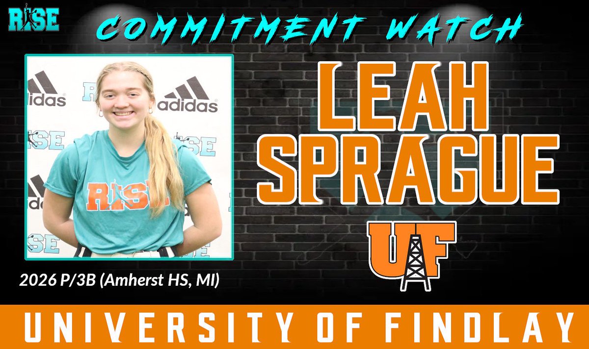 RISE Softball-Midwest (@rsmidwest) on Twitter photo Commitment Watch:
2026 RISE Player-Leah Sprague <a href="/leah_sprague8/">Leah Sprague 2026</a> (Amherst Steele HS & OH Hotshots) verbally commits to the University of Findlay! #RISEfamily @ufoilersoftball
Leah attended the Northeast Ohio Preseason Preview Showcase! Commitment Watch:
2026 RISE Player-Leah Sprague <a href="/leah_sprague8/">Leah Sprague 2026</a> (Amherst Steele HS & OH Hotshots) verbally commits to the University of Findlay! #RISEfamily @ufoilersoftball
Leah attended the Northeast Ohio Preseason Preview Showcase!