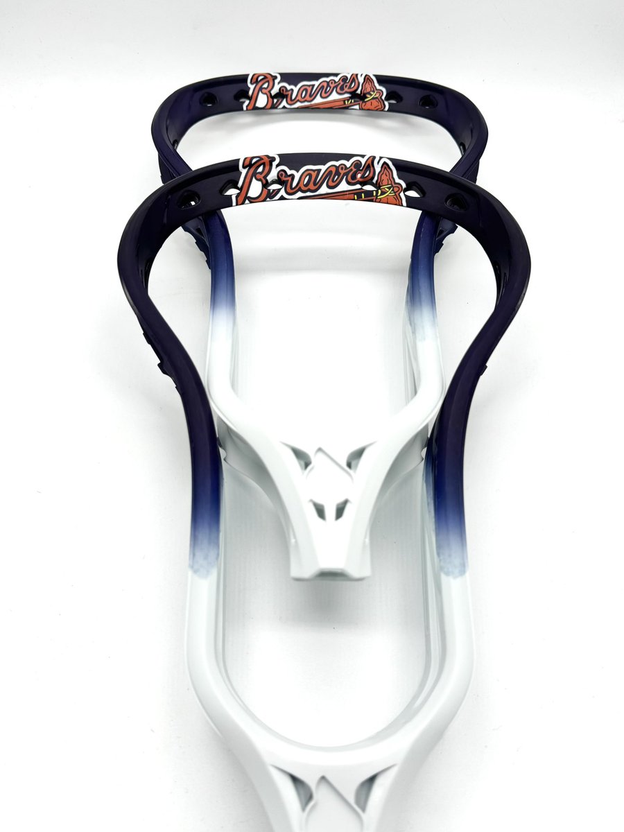 SCDLax's tweet image. 2 @braves themed @powelllacrosse Pioneer II Attack heads! ⚾️⚾️